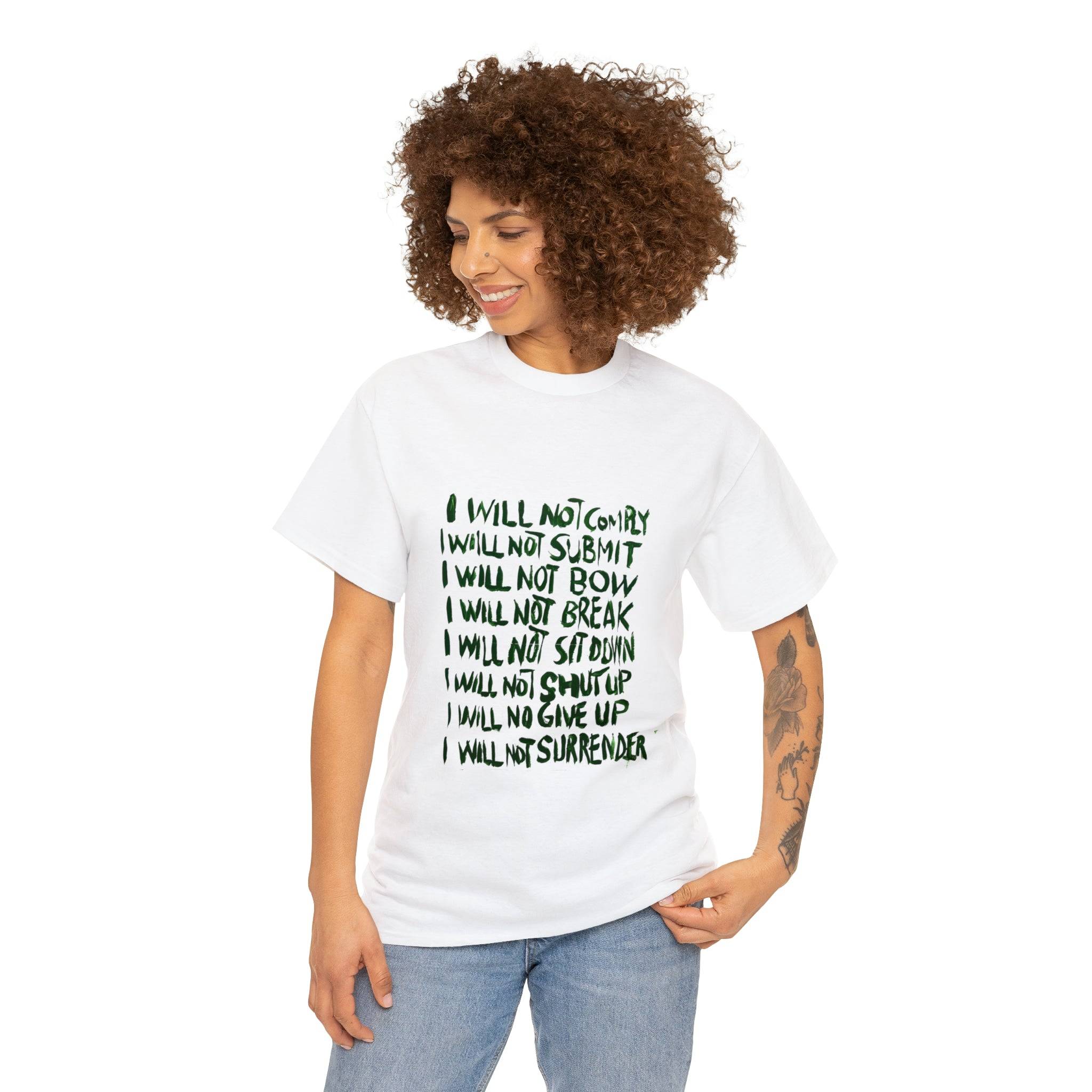 The Defiance Tee: Your Statement of Unyielding Strength – Mariana 