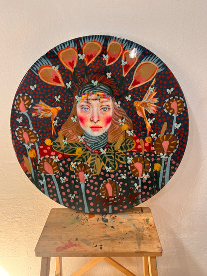 “Violet” 60cm Resin Round