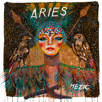 ""Aries" — Horoscope Series | Limited Edition Fine Art Print" — Fine Art Print by Mariana Mezic Art