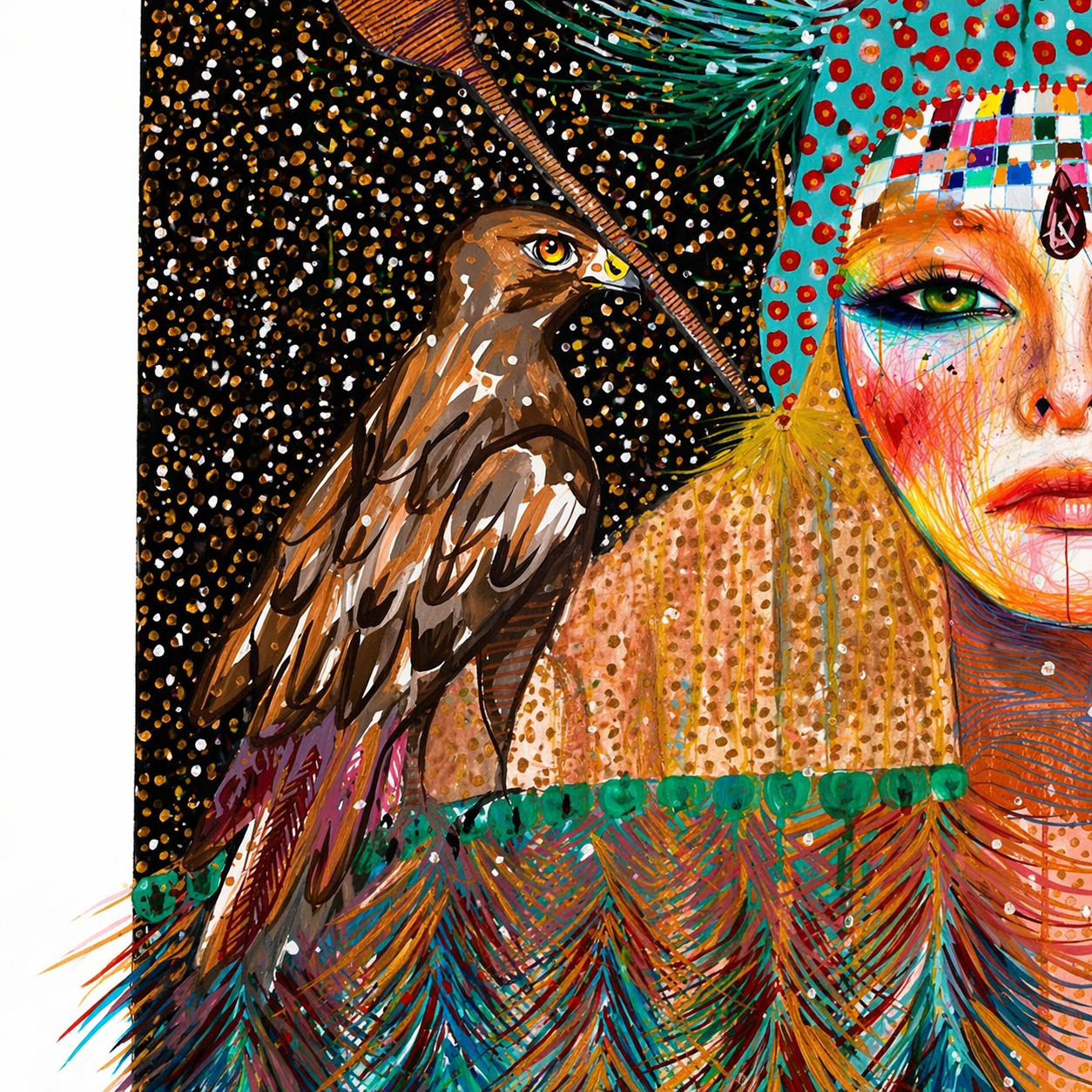 ""Aries" — Horoscope Series | Limited Edition Fine Art Print" detail view 3 — Fine Art Print by Mariana Mezic Art