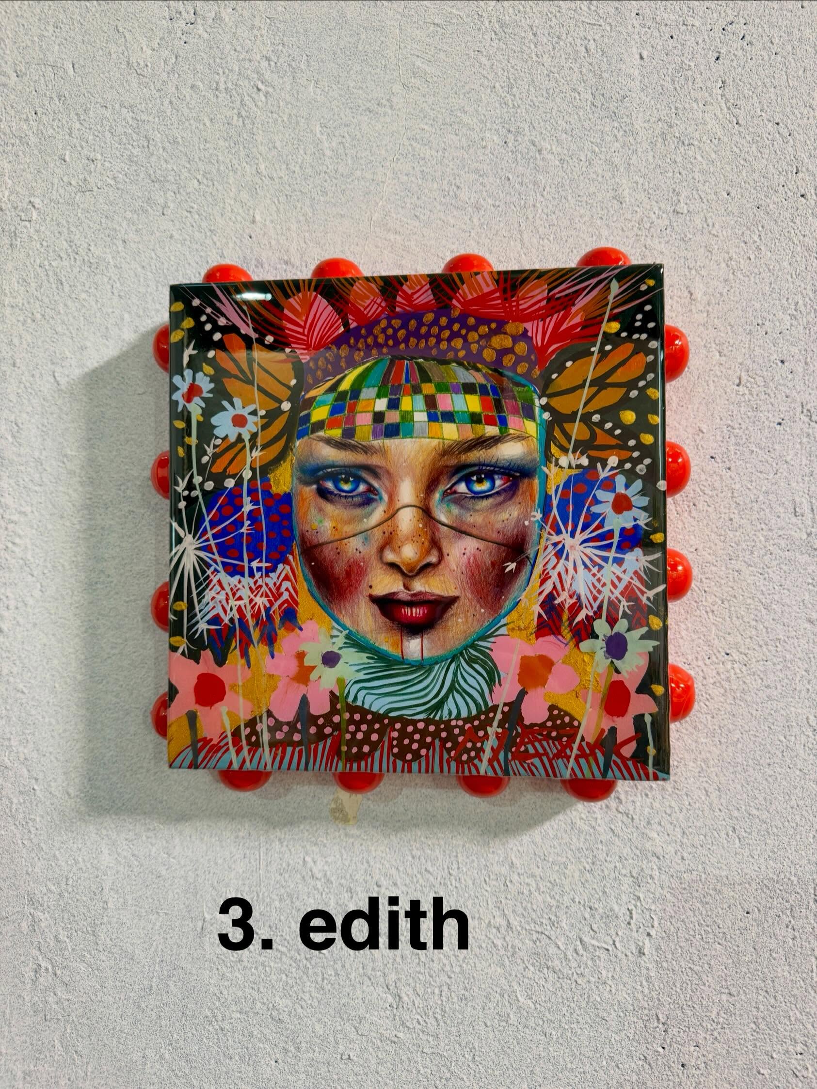 Edith 25cm resin artwork by Mariana Mezic — front view