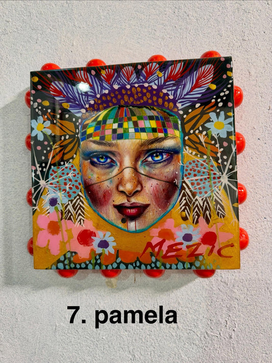 Pamela 25cm resin artwork by Mariana Mezic — front view