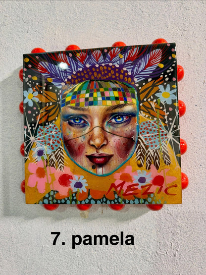 Pamela 25cm resin artwork by Mariana Mezic — front view